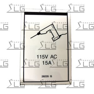 DECAL - 115V AC 15A ---PP