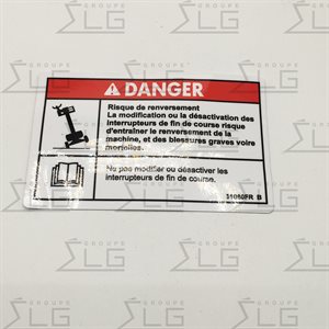 DECAL, DANGER-TIP OVR,LIMSWITCH