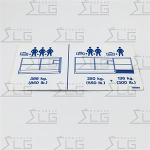 DECAL - PLAT 850 LBS ---P 108669