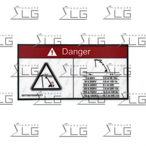 DECAL DANGER ELECTROCUTION