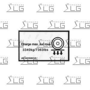 CHARGE MAX. SUR ROUE 3593KG / 7921LBS