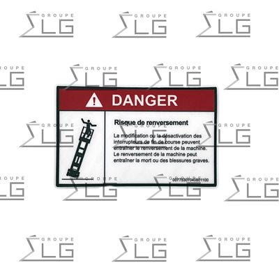 DECAL DANGER DE RENVERSEMENT