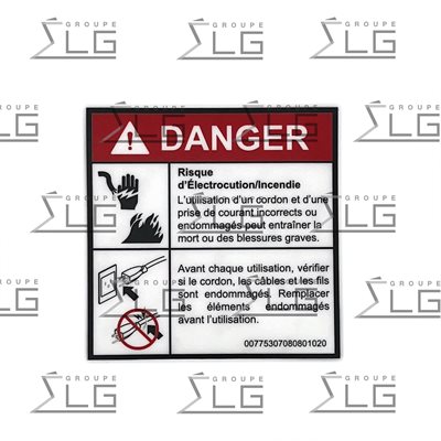 DECAL DANGER ELECTROCUTION