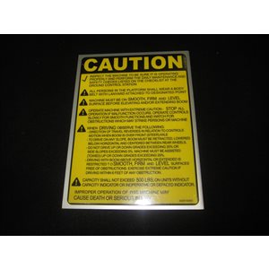 NAMEPLATE, CAUTION DECAL (PQ)