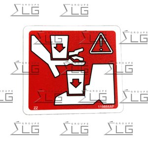 Label, VL, Danger Pinch Hand / F