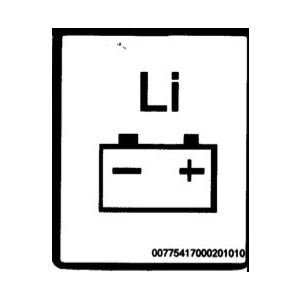 Étiquette batterie lithium-ion (007775207020201020)