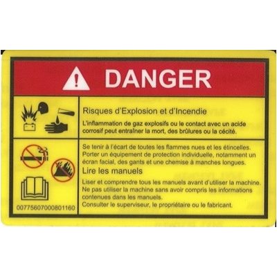 Étiquette danger risque (00775307080402)