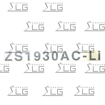 DECAL COLLANT ZS1930AC-Li 26 1 / 2 X 2 11 / 16 po